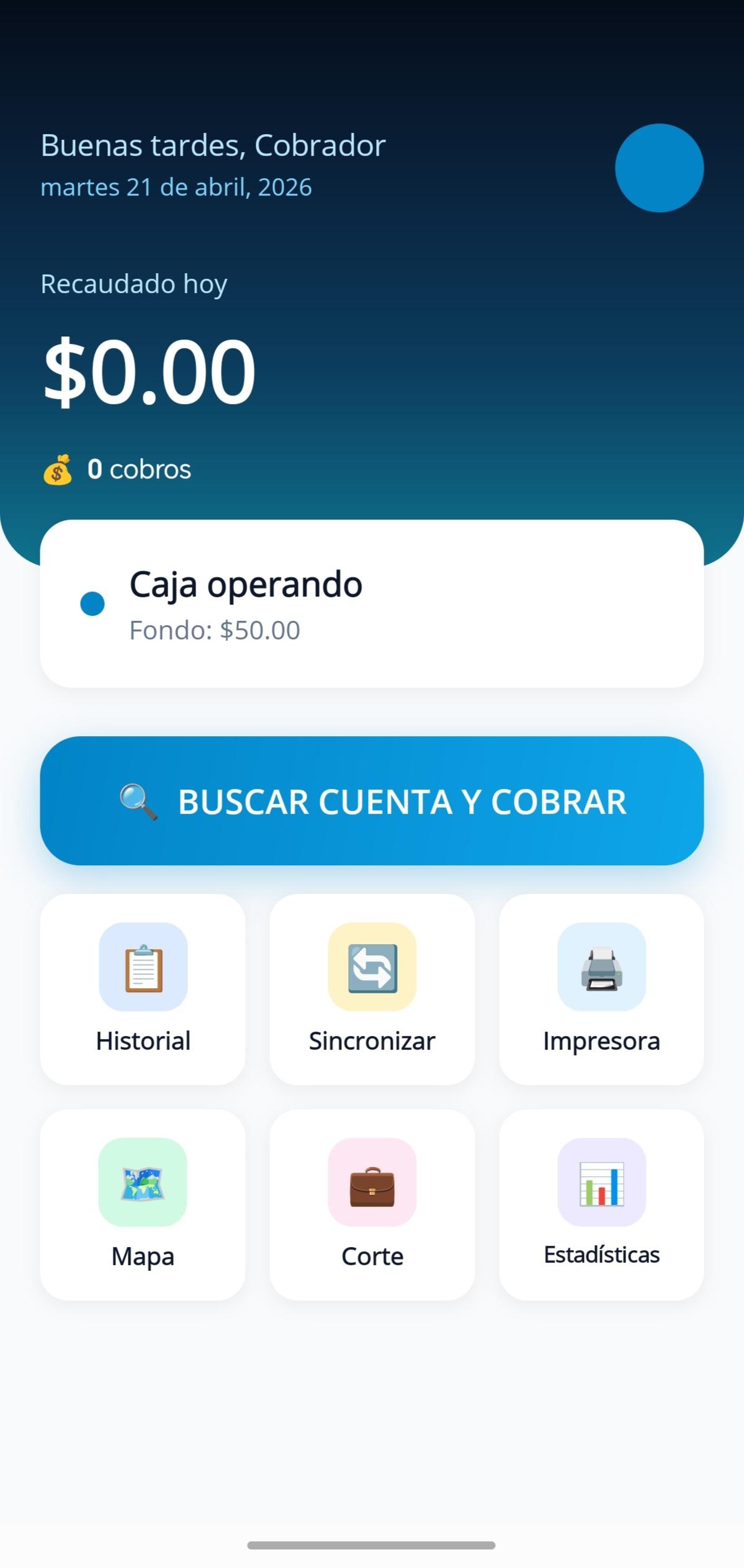 Captura de GFDSISCOM COBRO MÓVIL