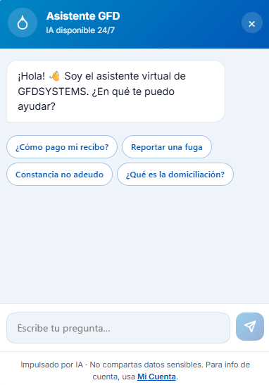 Asistente GFD con inteligencia artificial 24/7