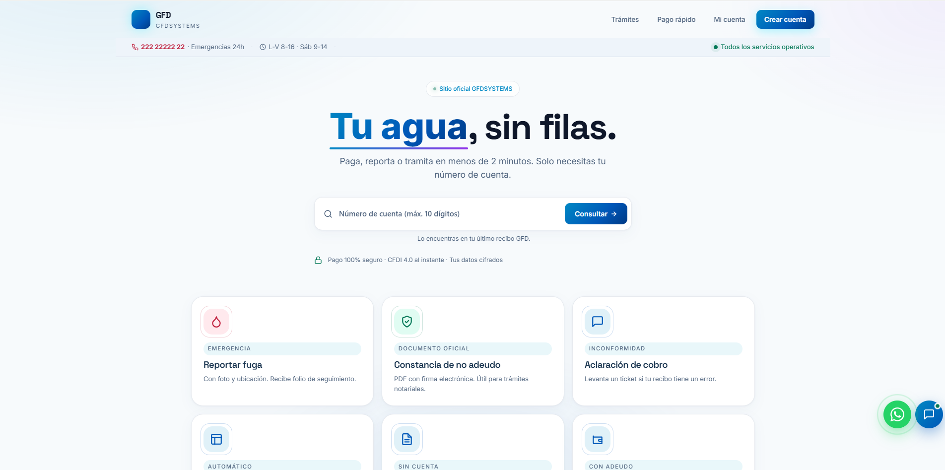Ventanilla Digital GFDSYSTEMS — portal ciudadano en producción